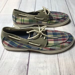 SPERRY Top-Sider Men's Plaid Boat Shoes Size 13M 0777892 VGC
